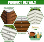SnugNiture Galvanized Raised Garden Bed 6x3x2FT Outdoor Large Metal Planter Box Steel Kit for Planting Vegetables, Flowers