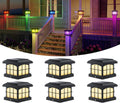 partphoner rgbcw solar post cap lights 6-pack, 9, main product view