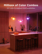 govee smart light bulbs, a19 color changing light shown in use