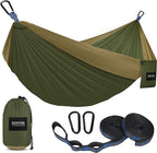 Kootek Camping Hammock, Portable Hammocks with Tree Straps & Attached Carry Bag, Camping Essentials Gear, Perfect for Outside Indoor Hiking Beach Backpack Travel