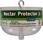 Nectar Protector Junior Bird Feeder Protection - Clear | See-Through Bowl Shows Water Level at a Glance - Compact Ant Moat Hangs Between Hook and Feeder to Protect Nectar