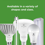 GE Grow Lights for Indoor Plants, BR30 Indoor Floodlight, 2 Pack | LED Light Bulbs for Flowers and Fruit, Advanced Red Light Spectrum, 25, 000 Hours Lifespan, 15 PPF, Packaging May Vary