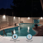 LEONLITE 6-Pack 3000K Unique Rays LED Deck Lights Outdoor Bronze | 12V Low Voltage, Landscape Step Railing Fence Light, Warm White, IP65, Landscape Deck Light for Backyard, Aluminum