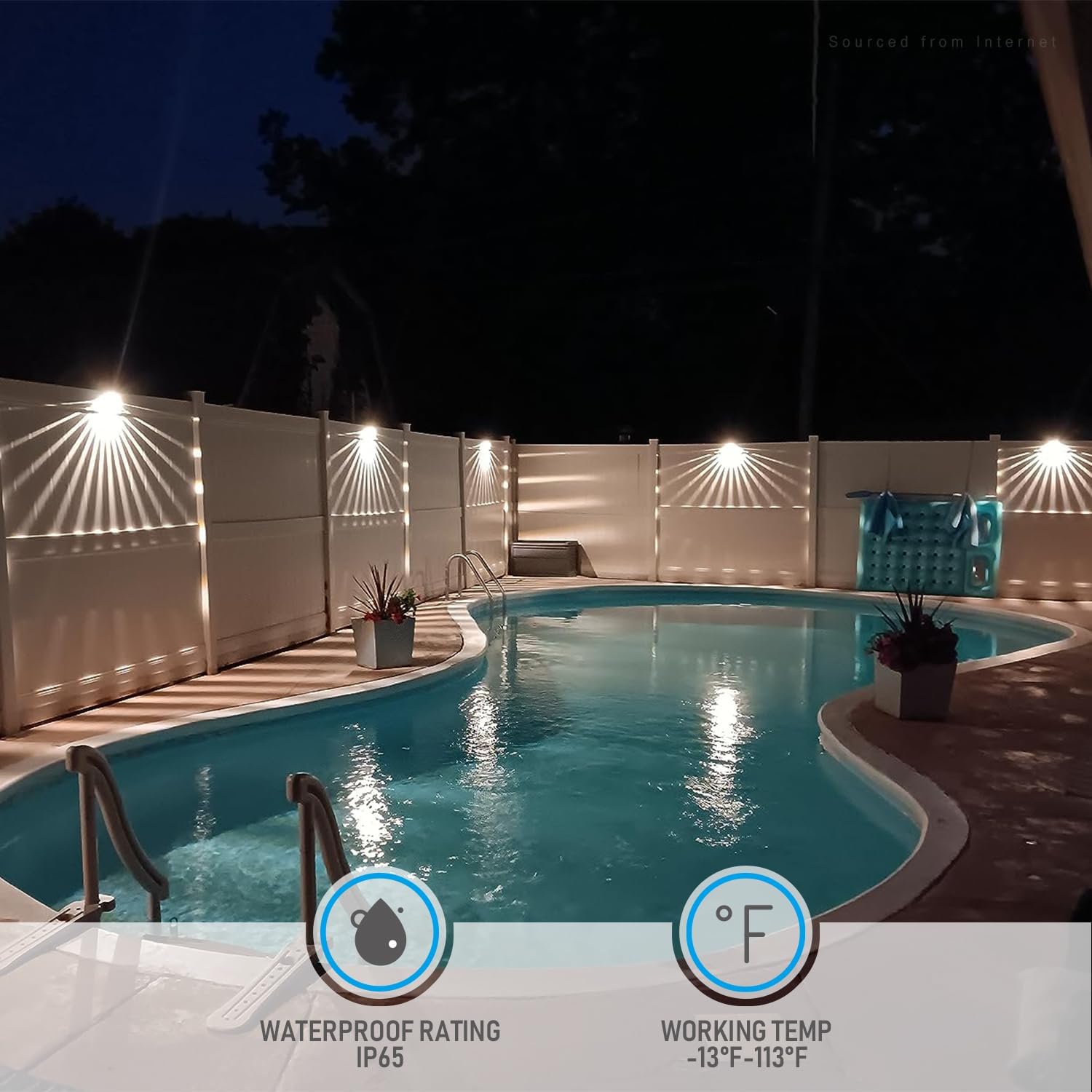 LEONLITE 6-Pack 3000K Unique Rays LED Deck Lights Outdoor Bronze | 12V Low Voltage, Landscape Step Railing Fence Light, Warm White, IP65, Landscape Deck Light for Backyard, Aluminum