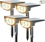 Solar Spot Lights Outdoor IP68 Waterproof, Ultra-Bright Performance，Simple Modes for Easier Operation, Auto On/Off，Solar Powered Landscape Lights for Garden, Yard, Pathway (Warm White, 4 Pack)
