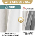 H.VERSAILTEX Blackout Curtains, Durable Thick Textured Look 100% Blackout Patio Door Curtain, Grommet Extra Wide Sliding Door Curtain Panel Long Curtains, W100 x L108 inch- Ivory