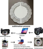 5 pcs Sublimation Wind Spinner Blanks 10 INCH Round Sublimation Blanks Products Stainless Steel Metal Indoor Outdoor Garden Decoration for Heat Press Transfer Sublimation Blank Gift