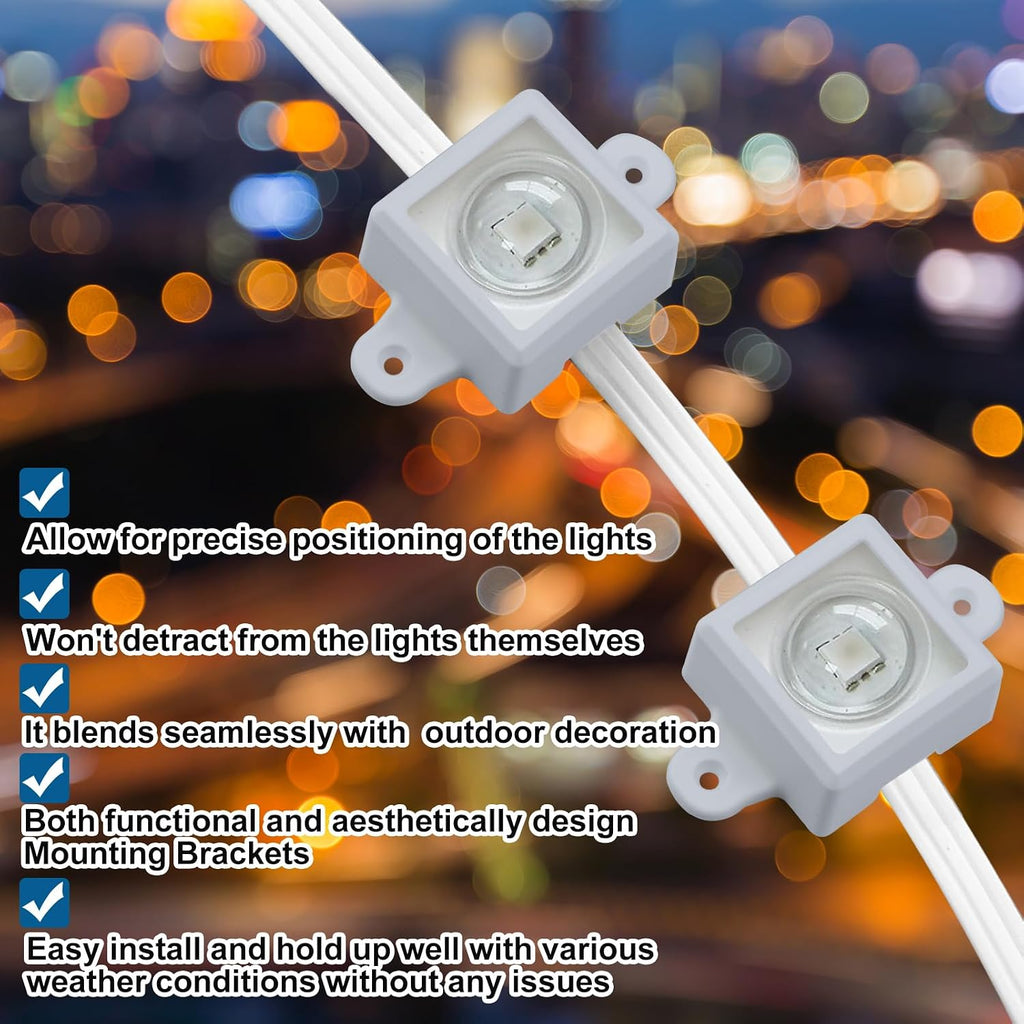 72 Set Mount for Govee Outdoor Lights H705 LED Light Mounting Bracket Clip with 144 Screws Waterproof Mounting Clips Compatible with Govee (Model H705),Fit for 100Ft Light,White