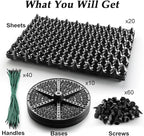 5 Gallon Air Pruning Containers, Roots Control Planter New Plastic Nursery Pots Fruit Vegetable Orchard Garden Self-Planting Pots, Size 12"x12", Black, (10P)