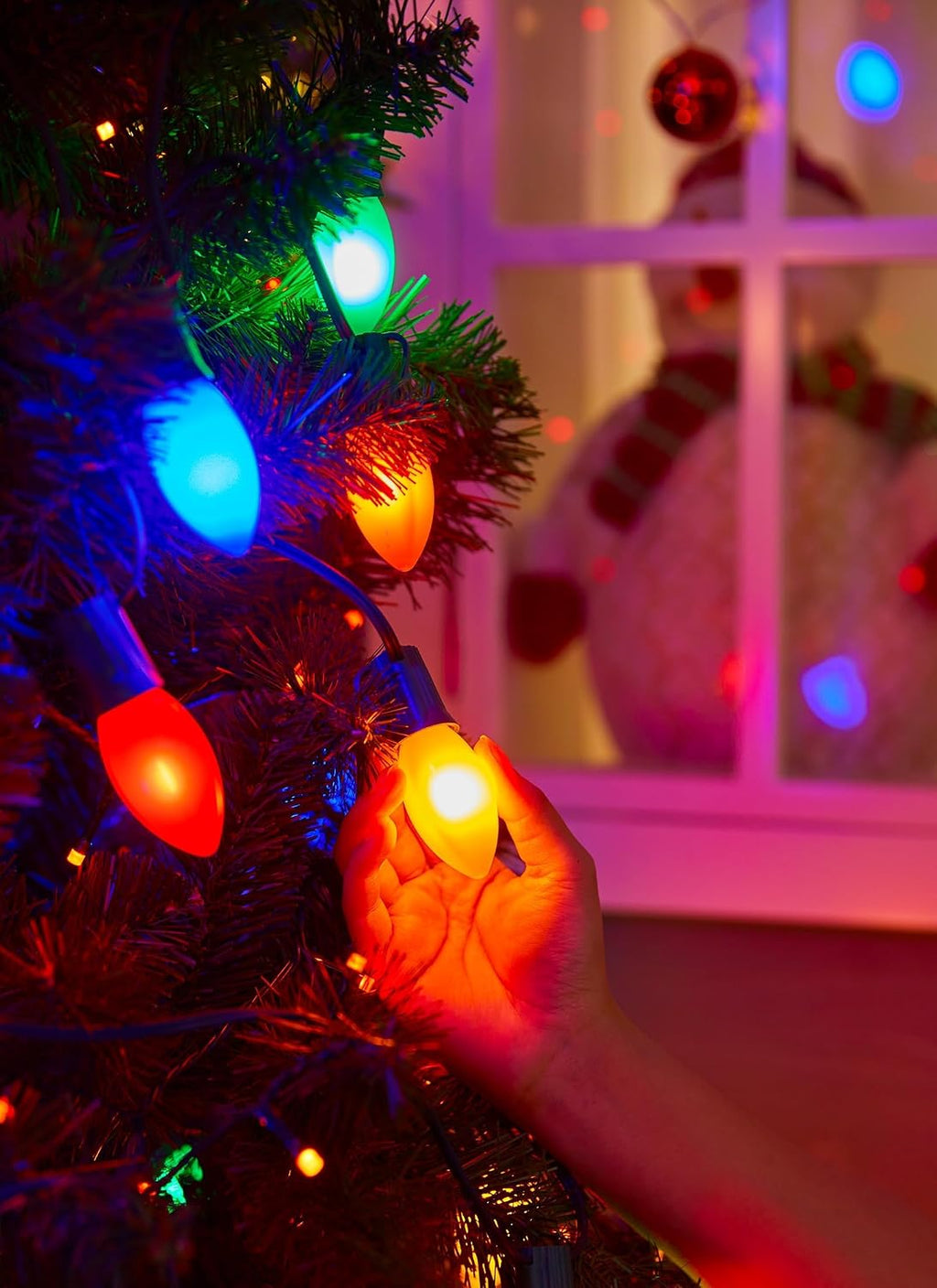 Vintage Christmas Lights Outdoor, 100Ft C9 String Lights with 100 LED Bulbs | Waterproof Shatterproof Connectable Commercial Christmas Tree Lights for Outside Roofline Patio Yard Home Decor, Multicolor