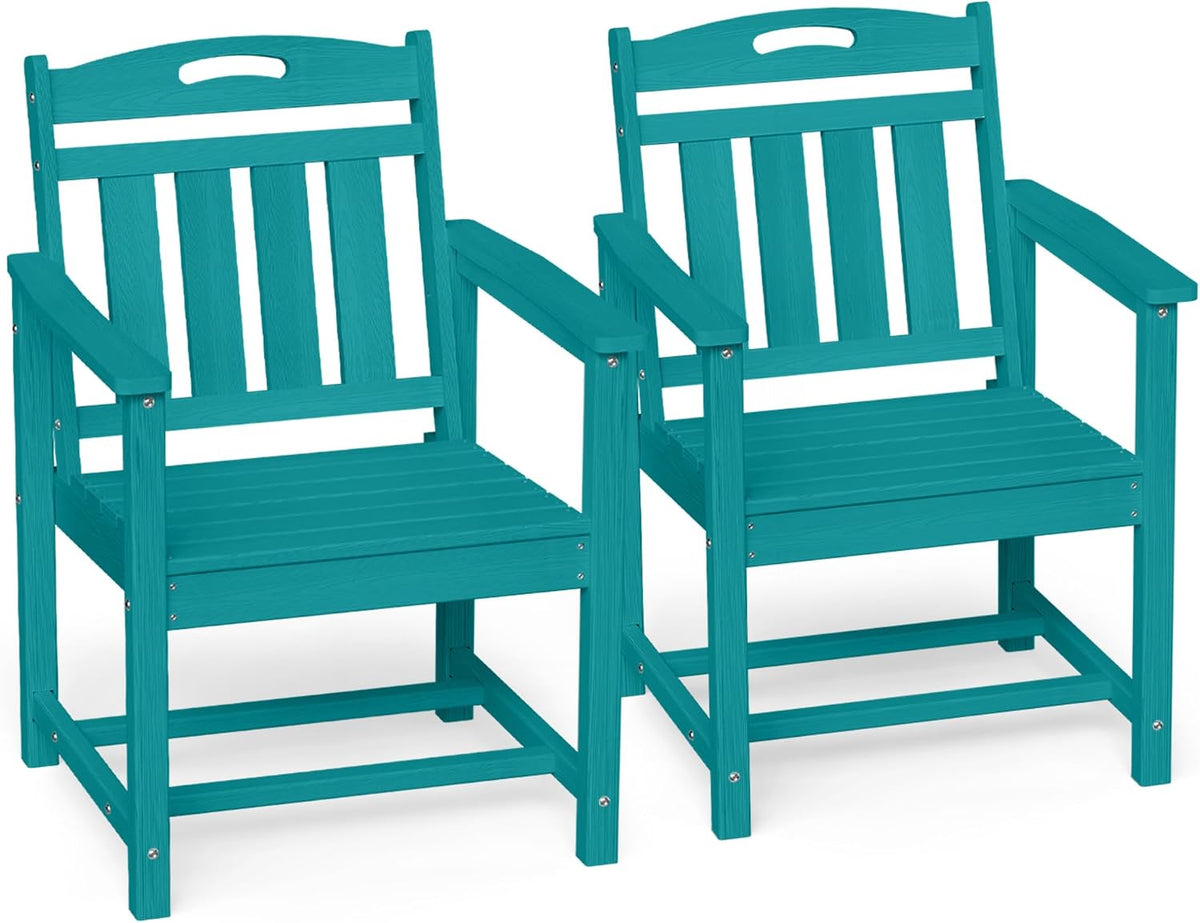 ciokea hdpe outdoor patio dining chairs set of, main product view