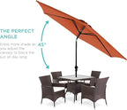 Best Choice Products 10ft Outdoor Table Compatible Steel Polyester Market Patio Umbrella w/Crank and Easy Push Button Tilt