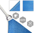 Patio Paradise 28' x 28' x 28' Sun Shade Sail Triangle Canopy Shade Cloth Fabric Sunlight Block Patio Pergola Cover HDPE Deck Awning for Outdoor Backyard Roof Shading, Blue