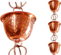 monarch rain chains pure copper hammered cup rain, main product view