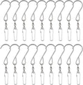 20 Pack Swivel Hooks for Hanging Wind Spinners Stainless Steel Swivel Hook Clips for Wind Chimes Bird Feeder Crystal Twisters 360 Degree Rotating Wind Spinner Hooks Party Supply (Silver)