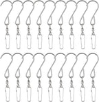 20 Pack Swivel Hooks for Hanging Wind Spinners Stainless Steel Swivel Hook Clips for Wind Chimes Bird Feeder Crystal Twisters 360 Degree Rotating Wind Spinner Hooks Party Supply (Silver)