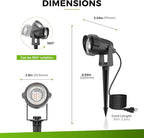 L LOHAS LED Landscape Spot Lights Outdoor, Dusk to Dawn Sensor 5W LED Spotlights for Yard, 120V 450LM Pathway Garden Outside Lights, 9.84-ft Cord, IP66 Waterproof 3000K Warm White, UL Listed 1 Pack