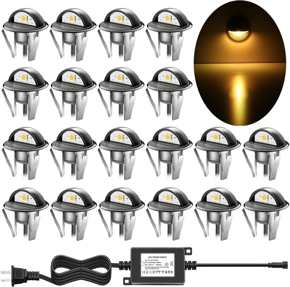 led step lights low voltage ip65 waterproof recessed, main product view