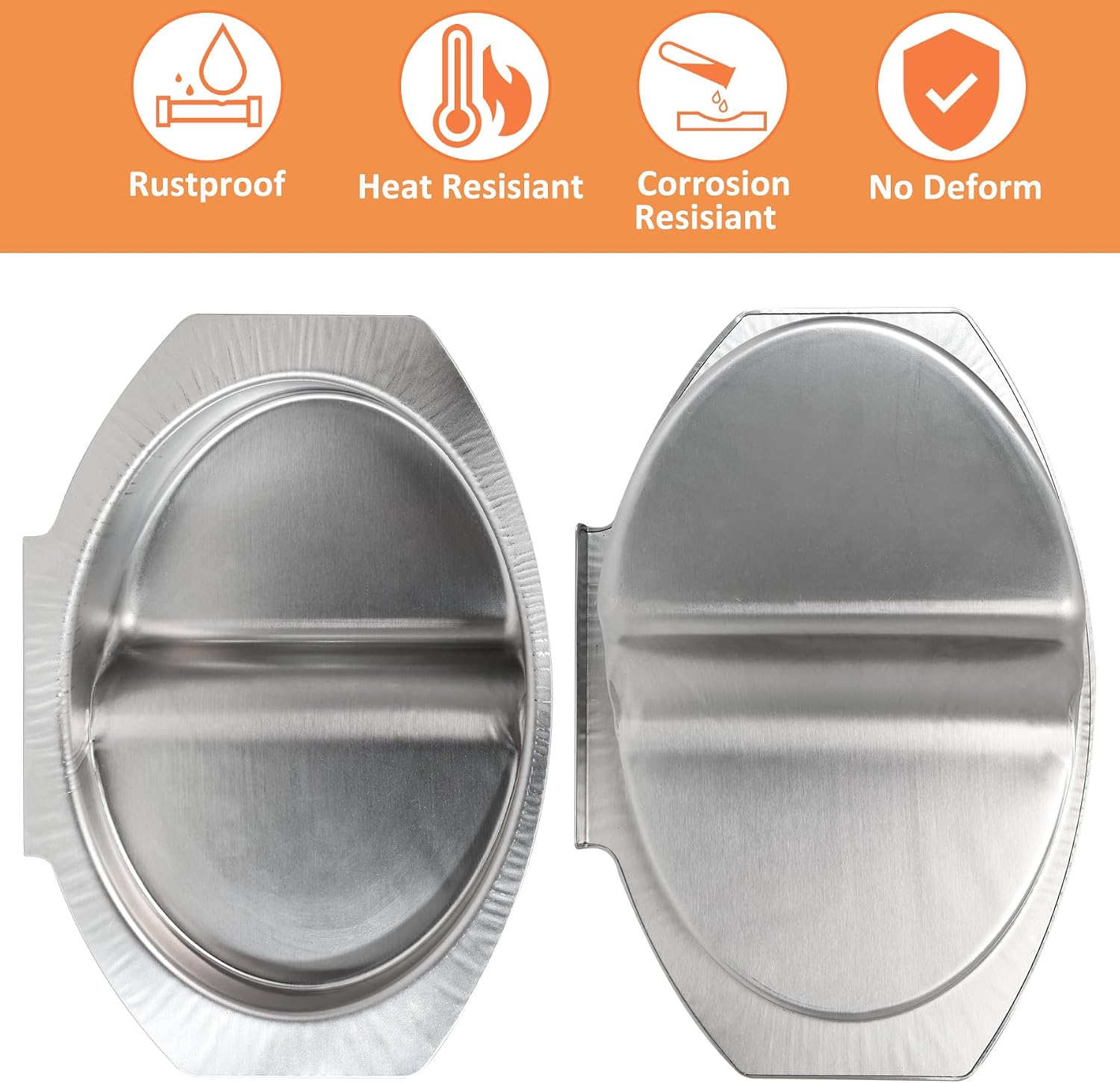 Small Water Bowl for Masterbuilt 30" Electric Smoker, Replace 9007170040 | for 30-inch Digital Electric Vertical Smoker, 14.5"x9.75" Water Bowl Parts, Regulates Temp & Retains Moisture