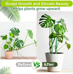 Extendable Plant Stakes,Adjustable Length from 17.9IN to 42.3IN Monstera Support Stakes with Clips,Sturdy Plant Stakes for Indoor Outdoor,Garden Sticks for Tomato,Orchid,Climbing Plants- 3Pack