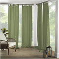 Elrene Home Fashions Matine Weatherproof Tab-Top Indoor/Outdoor Solid Color Curtain Panel for Porch, Pergola, Patio, Deck, 52”W x 108”L, Green