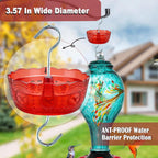 Ant Moat for Hummingbird Feeders, 6 OZ, 4 Pack, Red | Vintage Ant Guard Bowl, Hanging Feeder Accessory, Outdoor Nectar Protector