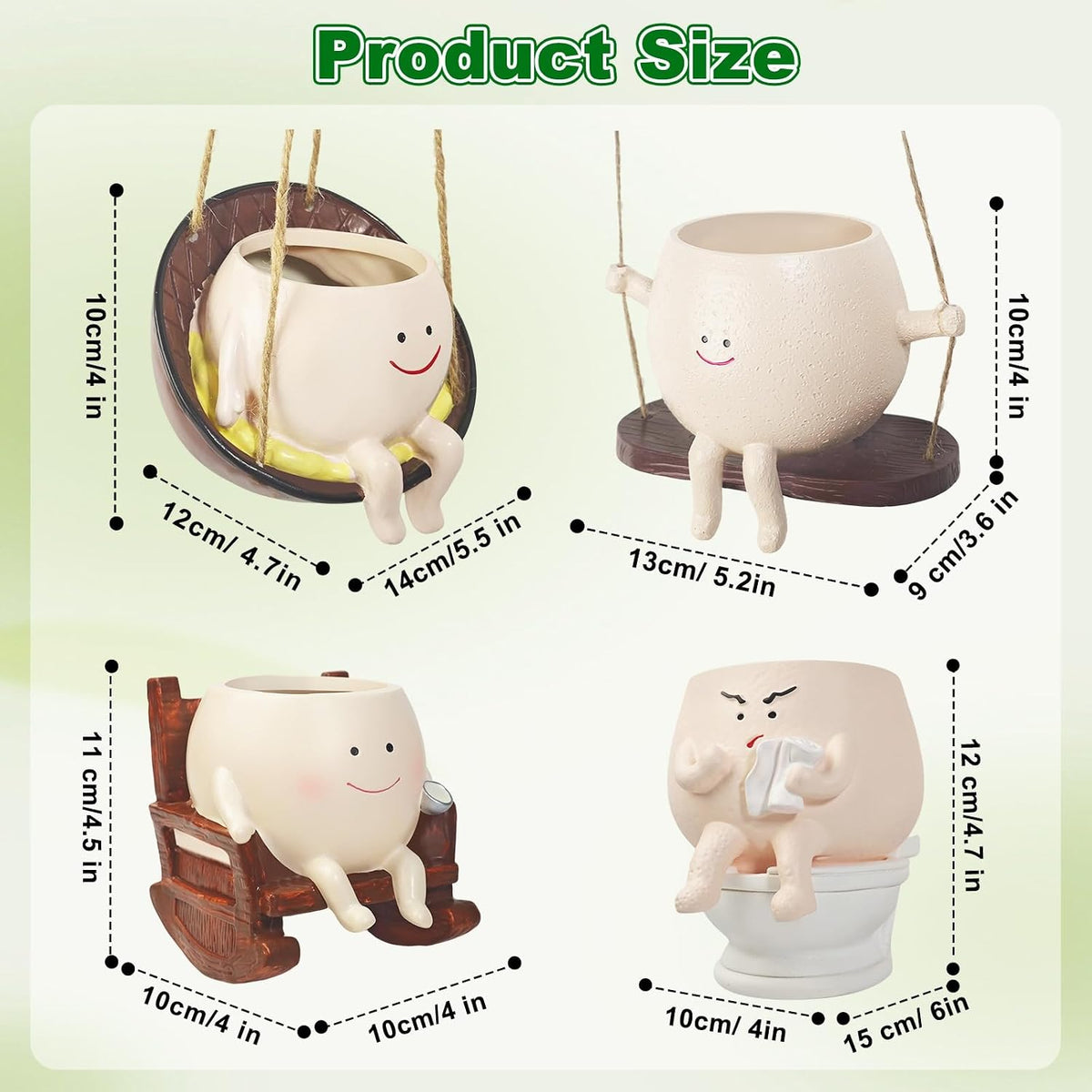 cute plant pots, unique style cute planters, soft shown in use