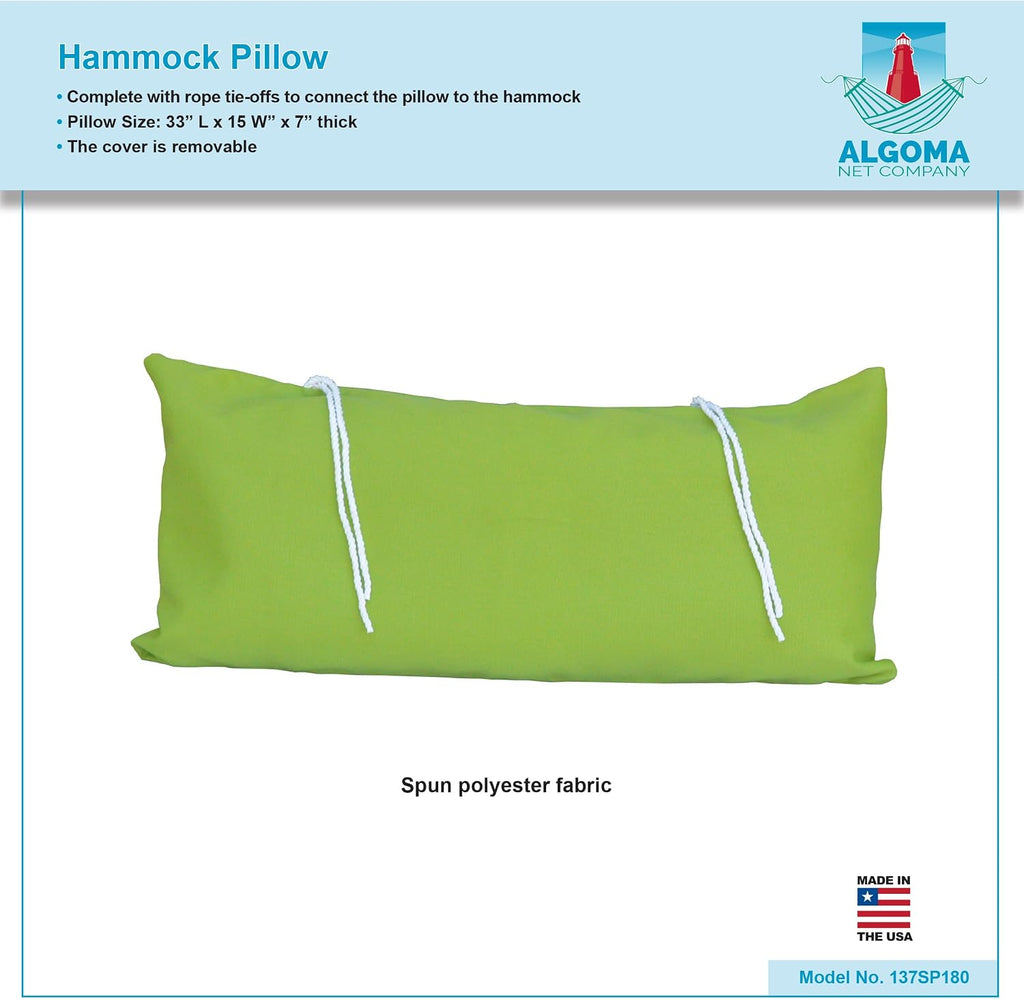 Algoma Net Deluxe Hammock Pillow Kiwi Rave