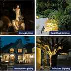 Gardenreet Solid Brass 12V LED Landscape Lighting Kit (12-Pack Spotlights) with 300W Low Voltage Transformer and Mechanical Timer and 250FT Wire and 50Pack Connectors for Outdoor Garden Patio