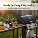 Grill Brush with Scraper, 18" Handle BBQ Accessories for Outdoor Grill, Safe Wire Scrubber, Universal Fit BBQ Cleaner for All Grates