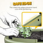 KING BIRD Raised Garden Bed Kit 2025 Upgraded 10-Minute Assembly Galvanized Planter Garden Box Outdoor for Gardening, Vegetables, Flowers, 47x24x12 in, Olive Green