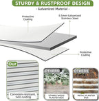 4x2x2ft (2 Pack) Raised Garden Bed - Galvanized Deep Root Planter Boxes Outdoor with Wing Nuts and Safety Edges for Gardening Vegetables, Flowers, Herbs, Succulents - Silver