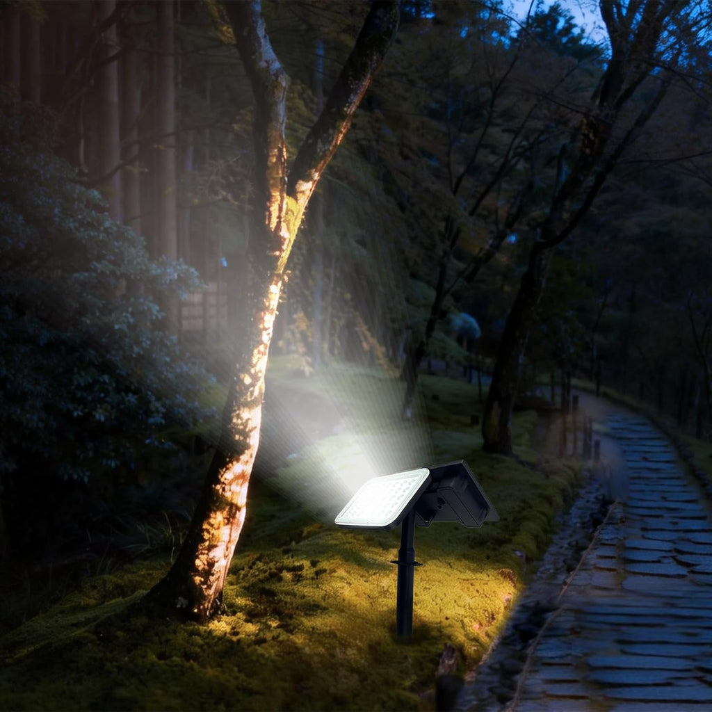 JINXING Solar Motion Sensor Spotlight for Outdoor Pathways, 33 LED 6500K Solar Landscape Light with Dusk-to-Dawn, 3 Modes, IP65 Waterproof, Wall or Ground Mount for Porch, Garden & Fence, 1 Pack