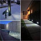 Solar Lights Outdoor Waterproof IP65, Solar Powered 76 LED 3 Lighting Modes Solar Spot Lights Outdoor for Yard Garden Landscape Pathway (Cool White, 4 Pack)