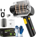 Electric Grill Brush, 2026 Upgraded Cordless BBQ Grill Cleaner | 1100 RPM, 2600mAh Rechargeable, Dual Safety Lock, Splash-Proof Guard, Detachable Stainless Head for Gas Charcoal Cast Iron Grills