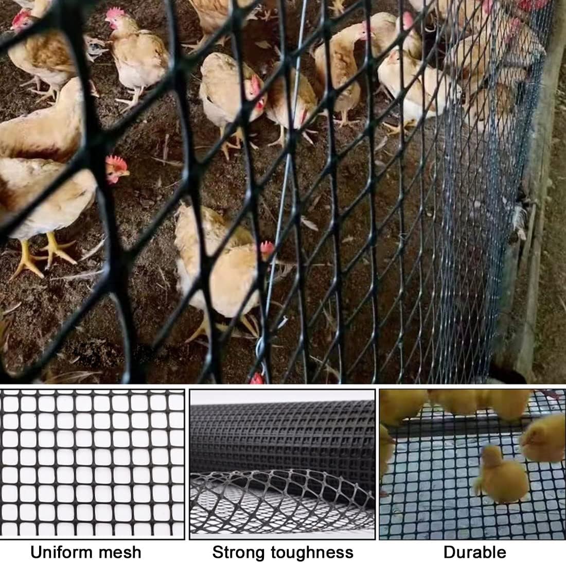 plastic garden fence animal barrier,3.28 x 66 ft showing dimensions