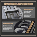 Slim Channel Drain Kit - Stainless Steel Trench Drain System for Outdoor Yard Patio & Driveway - Efficient Underground Drainage with Grate (H3*W7CM/H1.18*W2.76IN)