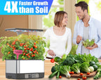 hydroponics growing system,smart indoor herb garden with grow, close-up detail