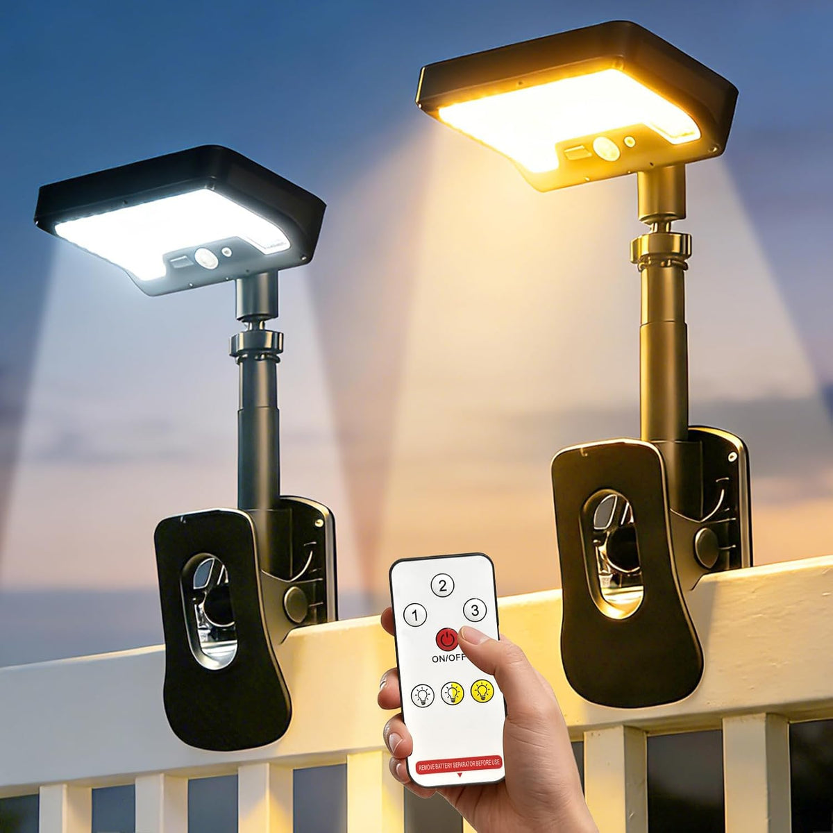clip on solar lights outdoor motion sensor, 92, main product view