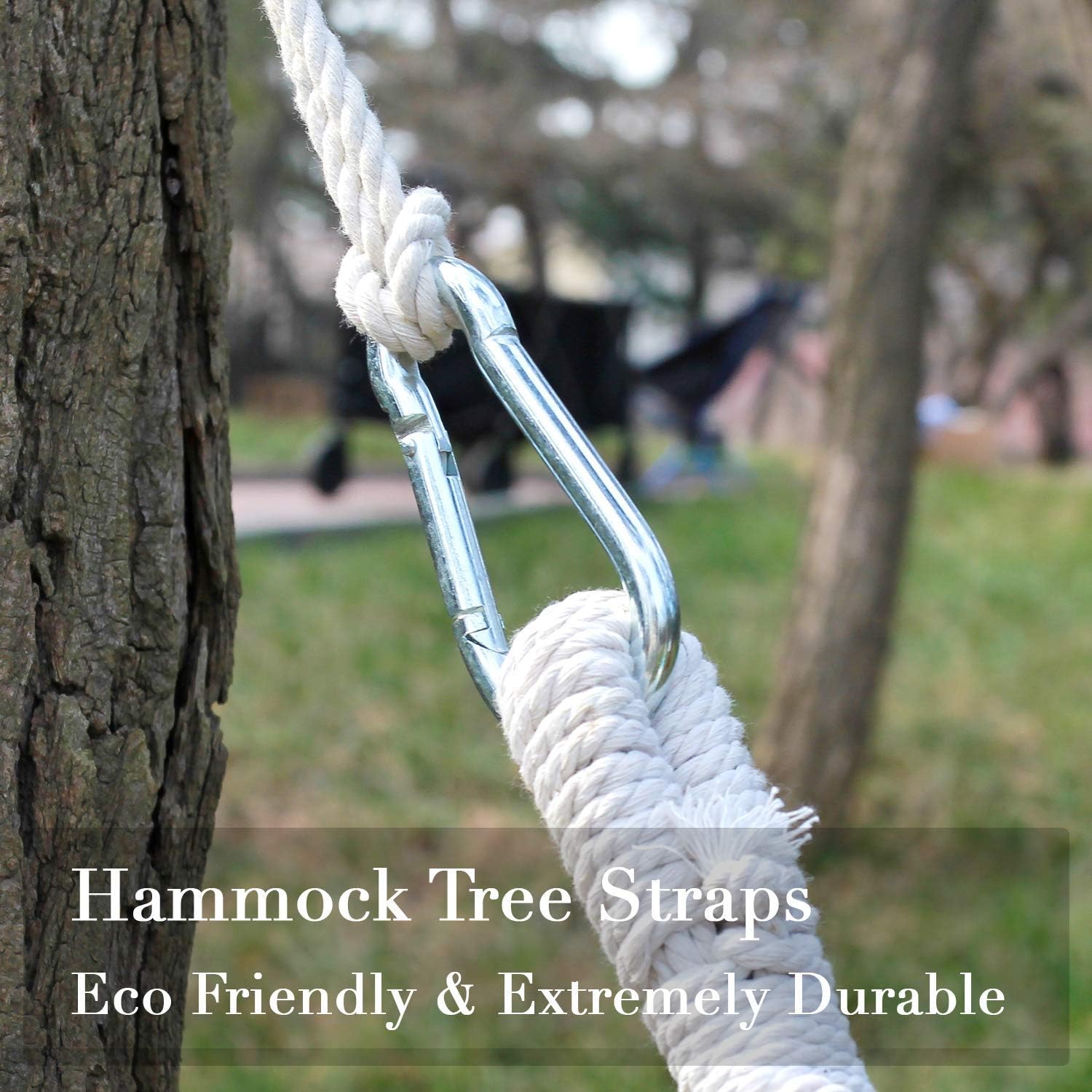 INNO STAGE 13FT Hammock Hanging Straps, Carabiner Hooks, Indoor Outdoor Use | Easy quick installation, fits hammock, tree swing, tire swing, great for camping, backyard, playground daily use