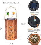 Mothers Day Gifts for Mom Grandma - Birthday Gifts for Women, 2 Pack Butterfly Solar Lanterns Outdoor Waterproof, Butterflies Solar Lights Outdoor Hanging Garden Decor for Outside