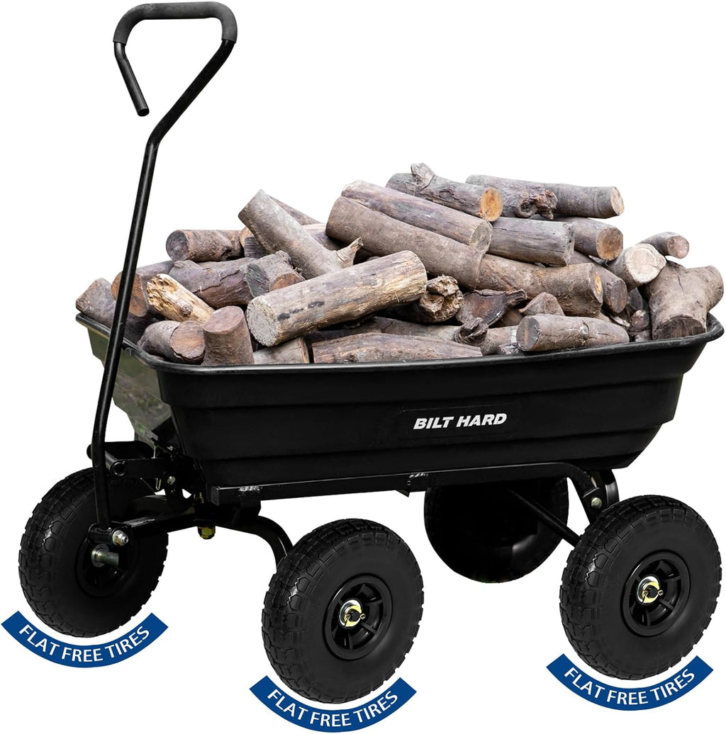 bilt hard poly garden dump cart 600 lbs, main product view