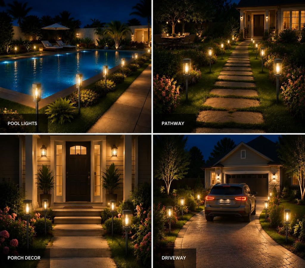 Solar Pathway Lights Outdoor – 8 Pack Solar Powered Garden Pathway Lights - IP65 Waterproof LED Landscape Lighting for Walkway Patio Lawn Yard Porch Decor