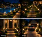 Solar Pathway Lights Outdoor – 8 Pack Solar Powered Garden Pathway Lights - IP65 Waterproof LED Landscape Lighting for Walkway Patio Lawn Yard Porch Decor