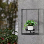 Wall Plant Holder Window Plant Shelves Set of 2, Wall Planters for Indoor Plants - Premium Metal Hanging Plant Holder for Indoor Outdoor Decor