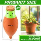 LemonRoad 4 Pcs Self Watering Terracotta Globes 11.5oz Large Ollas Plant Watering Globes Planter Insert Spike Pot Clay Planter Irrigation Device for Outdoor Indoor Easy to Refill Plant Lover Gift