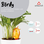 Scheurich Bördy M, Waterreserve Water Dispenser Made of Plastic and Clay Cone, Orange, 20 cm High, 0.22 L Vol.