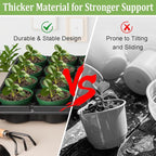 3 Inch Nursery Pots 100 Pcs with 5 Pcs 20 Cell Nursery Pot Trays, 5 Sets Seed Starting Kit for Seedlings, Propagation and Home Gardening, Sturdy Green Seeds Starter Pot Tray Germination Set