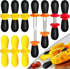 20 Pcs/10 Pairs Corn Cob Holders, Stainless Steel Corn Holders Corn on The Cob Skewers for Home Cooking BBQ Parties Camping, Interlocking Design, 4 Colors