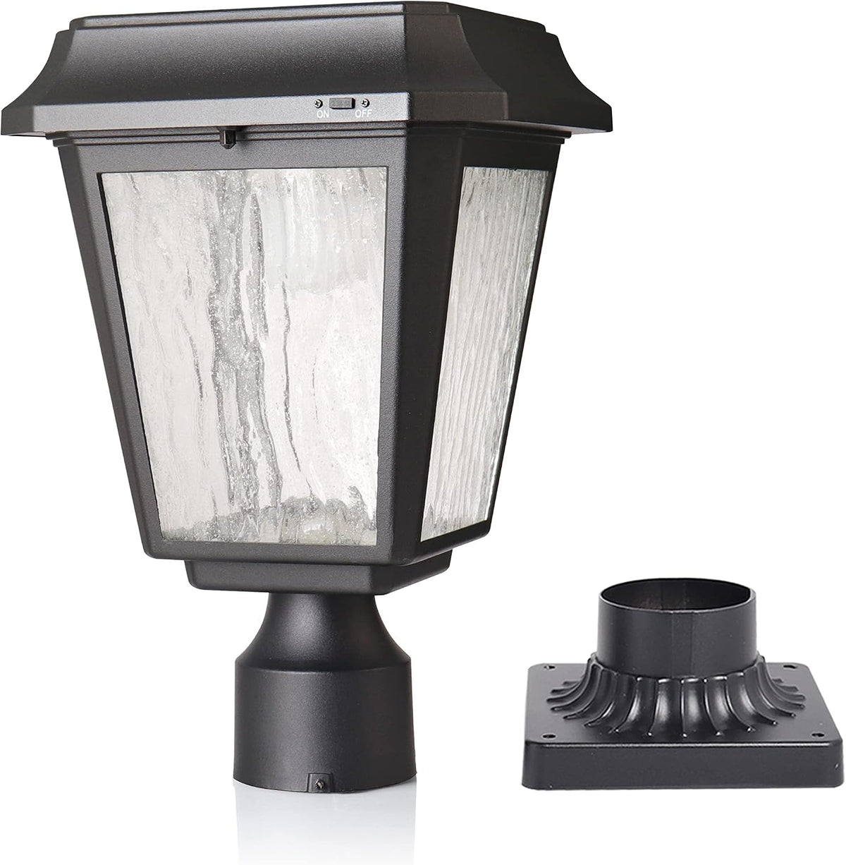 kmc lighting st4618q solar post light outdoor waterproof, main product view